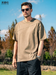 Enjeolon | Summer Loose Fit Short Sleeve T-Shirt 230g Cotton