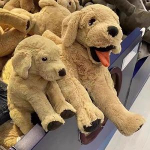 Yellow Dog Plush Toy Sleeping Pillow Gift for Children Friends Golden Retriever Stuffed Doll Little Dog Soft Toy from Jiangsu