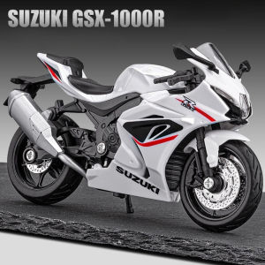 1:18 HAYABUSA GSX1000R R1 Motorcycle Toy Alloy Body Rubber Tires CBR1000RR Shock Absorption Model Car Models Boy Decorative Item
