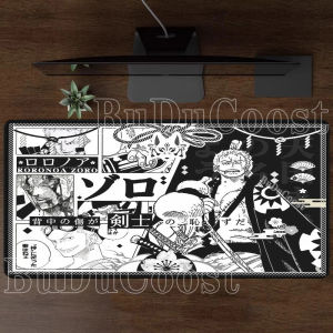 Bandai | Mouse Pad Roronoa Zoro black white One Piece Anime HD printing Gaming Mousepad PC Keyboard Carpet Office accessories XXL DeskMat