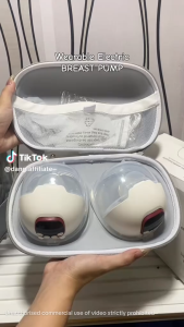 Wearable Electric Breast Pump with Digital Display and Carrying Case