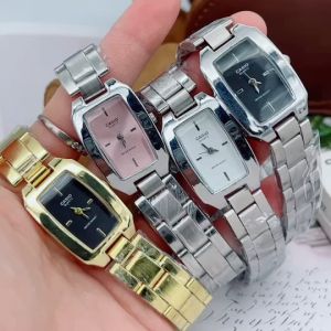 CA นาฬิกาผู้หญิง LTP-1165N ระบบควอตซ์ ทรง วงรี สายนาฬืกา สแตนเลส ขนาด 24 มม แถมกล่องคาสิโอฟรี