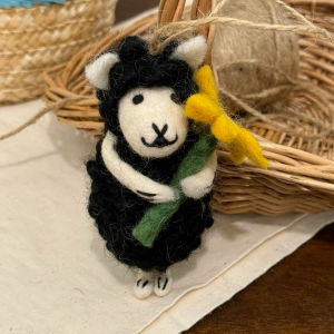 Handmade Felt Mini Sheep Keychain Cute Bag Charm Doll Pendant No Brand Registered Trademark Fashion Accessories Leather Goods