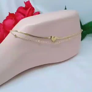 Gelang Kaki DewasaTitanium Rodium Tembaga Perhiasan Lapis Emas 1824 Karat