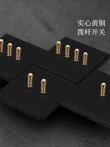 Cassino Switch Socket American Brass Work Driving Arm Retro Style 86 Frosted Panel Stylish House Bed & Breakfast Switch