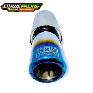KNALPOT Mobil HKS GRONEL BIRU FULL STENLIS Ngebas Adem Bulet Empuk Gahar Bass Inlet 2inc Kenalpot Mobil Avanza Vios Sedan Kijang Xenia Ayla Agya Mobilio Brio Calya Jazz Yariz Pick Up Grand Max Sigra Luxio Wuling Karimun Apv Sirion Ertiga PLONG TITAN