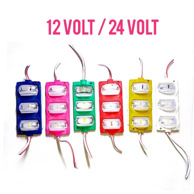 Lampu LED 3 mata roda 24 volt 12 volt LED kolong truk bus mobil motor Lampu variasi terang