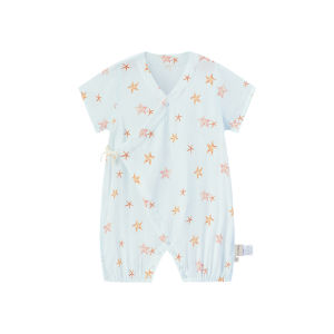 Milkbarn | Spring and Summer Infant Onesie with Side Buttons Short Sleeve and Shorts
