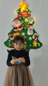 Anakkid---DIY Felt Christmas Tree/Childrens Handmade Educational Toys/Splicing Felt Christmas Tree Snowman
