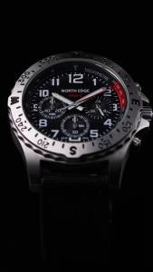 Đồng Hồ Nam Năng Lượng Mặt Trời NORTH EDGE 2025 MACH 2 Máy Quartz Thép Không Gỉ 316 Chống Nước 50M Chức Năng Bấm Giờ Kiểu Phi Công