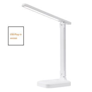 LED Foldable Desk Lamp with 3 Stepless Dimming Touch Controls Eye-Care Reading Light Adjustable Bedside Night Light