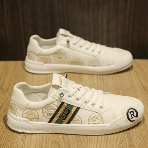 Autumn Winter Mens Fashion Sneakers All-Match Leather Surface Slip-On Sports Shoes Casual Daily Wear Rubber Outsole