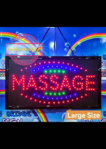 MASSAGE - RAINBOW BRIDGE LED SIGNAGESIZE: W48cm & W60cm BIG 991 (New-Small-Large)