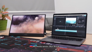 Portable Monitor 15.6นิ้ว จอภาพแบบพกพา 1080P IPS แบบพกพาลำโพงคู่ในตัวรองรับการใช้งานกับคอมพิวเตอร์แล็ปท็ เชื่อมต่อกับคอนโซลเกม Gaming Monitor สำหรับสวิตช์ PC PlayStation Xbox PS5 Mac