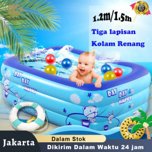 Kolam Renang Anak Jumbo Petak Karet Bahan Tebal 1.5M: Inflatable Swimming Pool For Kids