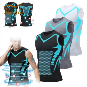 New Summer Fitness Compression Shirt For Men Shaping Sleeveless Therapy Vest Male Ice-Silk Compression Tank Tops Body Shapewear