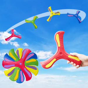 Kids Soft Boomerang Toy Three-Leaf Cross Outdoor Flying Disc Interactive Sports Game for Adults And Kids Decompression Gift