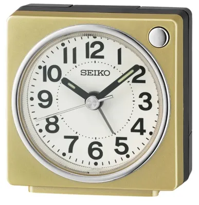 Seiko Alarm Clock QHE196.G.K.R.S Quiet Sweep Second Snooze Light