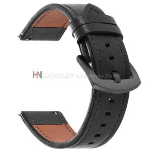 20mm 22mm Genuine Leather Watch Band Quick Release Straps Fits for Samsung Galaxy Watch for Garmin for Huawei Watch Bracelets