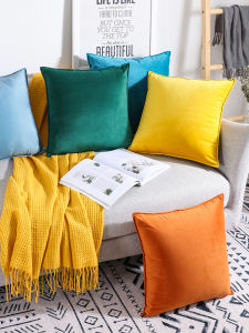 Scandinavian Couch Pillow Back Cushion Living Room Velvet Throw Pillowcase 45 X45 Hotel Chair plus Size Back Cushion