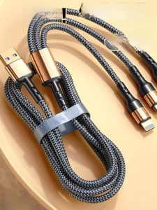 300W Ba Trong Một Sạc Nhanh Cáp Dữ Liệu Điện Thoại Di Động Một Đến Ba Thích Hợp Cho Apple Huawei VIVO Xiaomi OPPO Phụ Kiện Kỹ Thuật Số