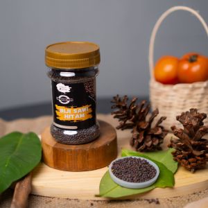 Dapoer Natasya - Biji Sawi Hitam Black Mustard Seeds Pelengkap Masakan Murni Botol (80gram)