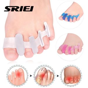 SRIEI 1 Pair Silicone Hallux Valgus Toe Separator Spreader Bunion Corrector Foot Pain Relief Foot Care Tools