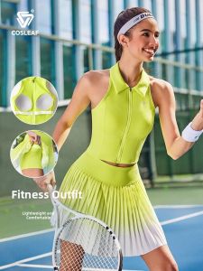 COSLEAF | New Wearable Polo Integrated Sports Skirt with Fixed Cups