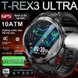 Đồng Hồ Thông Minh Nam Với Pin 1100mAh Chức Năng Gọi Bluetooth Đèn Pin LED La Bàn Thể Thao Ngoài Trời Chống Sốc Thiết Bị Theo Dõi Sức Khỏe