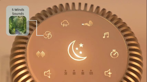 White Noise Sound Machine Bluetooth Speaker with Dimmable Night Light 26 Soothing Sounds 4 Timers