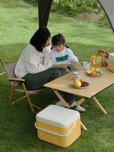 48ชั่วโมงคูลลิ่งถัง กล่องน้ำแข็ง ถังความร้อน PU ถุงเย็นร้อน ตั้งแคมป์กรณีปิกนิกแบบพกพา คูลเลอร์