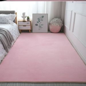Modern Minimalist Shaggy Area Rugs Fluffy Carpet Floor Mat Rectangular Home Office Study Room Pure Color Machine Weaved