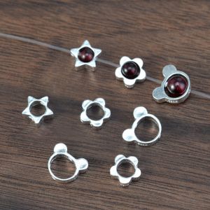 เครื่องประดับ DIY 925 เงินแท้ ลูกปัด อุปกรณ์ ลูกปัดกรอบดอกดาว Mickey ลูกปัดแบ่งสี สร้อยข้อมือ DIY ลูกปัดอื่นๆ อุปกรณ์สร้างสรรค์