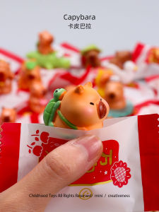 Mini Capybara Blind Bag Đồ Chơi Búp Bê Dễ Thương Cóc Nước Mini Đồ Trang Trí Đồ Chơi Cho Bé Gái Quà Tặng Đồ Chơi Động Vật Mô Phỏng