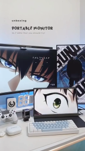Portable Monitor 16.1 นิ้ว 144Hz IPS 1920x1080P พร้อม HDMI/DP/USB Type-C และ Type-C to HDMI/DP/USB 3.0