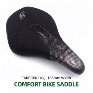 Ultralight Carbon Fiber Bike Saddle 143/155mm Comfort Hollow Pressure Relief Bicycle Seat for Road MTB Triathlon TT Men Women