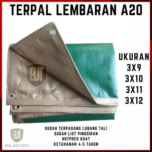 Terpal Tebal 3x9 3x10 3x12 meter A20 Korea Super Tenda Tutup Truk Lembaran Jemuran
