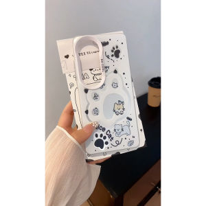 Vivo V50 V40 V30 V29 V27 5G Case Vivo V40 Lite 5G Case Vivo V40 V30 V27 Pro Cartoon Cute Line Cat Paw Matte Hard Shockproof Case With Camera Lens Protecotr IMD Luxury Plating Button ins style Phone Cover