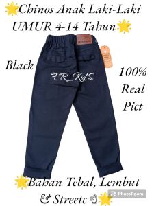 Celana Chinos Panjang Anak Laki-Laki Bahan Katun Kampas Model Chino panjang Umur 3-13 Tahun