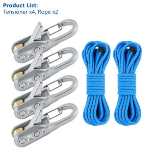 iLMH Rope Tightening Tool Heavy Duty Rope Tensioner with Roller Camping Guyline Adjuster for Tent Tarp Hammock Outdoor Gear
