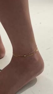PURUI | PuRui New Waterproof Stainless Steel Anklets for Women Bohemian Stackable Layering Ankle Chain Summer Beach Barefoot Jewelry