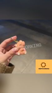 KW Magnetic Bear Keychain for Couple Cute Cartoon Key Chain for Bag