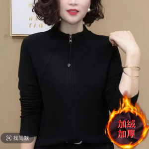 Fashionable Long Sleeve Open Cardigan Mommy Style Casual Loose T-Shirt Quality Top Match All Clothes Early Spring New Arrival