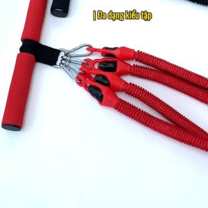 Bộ dây đàn hồi kháng lực 10 món tập bụng tập ngực tại nhà đa năng Cleacco Boro Sport