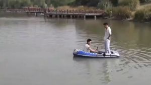 เรือยางเป่าลม เรือยางพายเรือคายัคหนา เรือยาง 3ที่นั่ง หนาขึ้น ทนการสึกหรอ รับน้ำหนักได้300กิโล เรือยางตกปลา