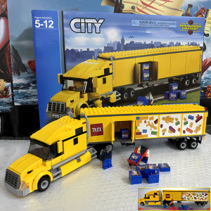 Technical Yellow Delivery Transporter Truck‌‌ 60440 Building Blocks Brick Figures Set Vehicle Model Children Toys Kids Gifts
