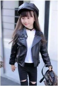 Jaket kulit  Anak perempuan Sinteris halus dan tidak kaku
