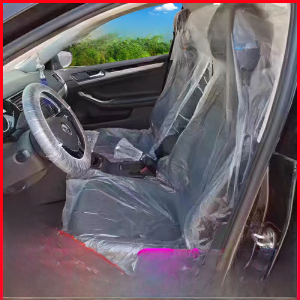 Car Repair Disposable Seat Protective Cover Auto Repair Anti-Fouling Seat Cover Three-Piece Set 4S Shop Plastic Maintenance Anti-Dirty Cover