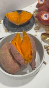 ‼️ถูกสุด‼️มันหวานญี่ปุ่น 🇹🇭ปลูกในไทย🇹🇭สายพันธุ์ โอกินาว่า เนื้อส้ม หวานธรรมชาติ นุ่ม หอม 1 กิโลกรัมสินค้าเคลมได้