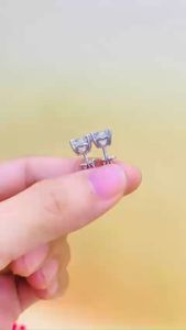 Khuyên tai nữ bạc xi bạch kim nụ đá tròn chuôi vặn đế tim size từ 4-8mm Bông tai nam bạc ý S925 xi vàng trắng đẹp Hoa tai bạc thật mạ vàng thiết kế sang trọng và đẳng cấp có bán lẻ 1 chiếc - KIM LỘC PHÁT B4CV
